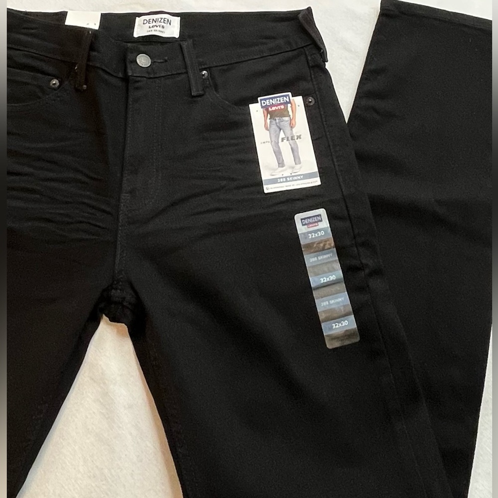 Levi’s Denizen 288 Amped Up Flex Stretch Skinny Denim Jeans Black Men’s 32 x 30
